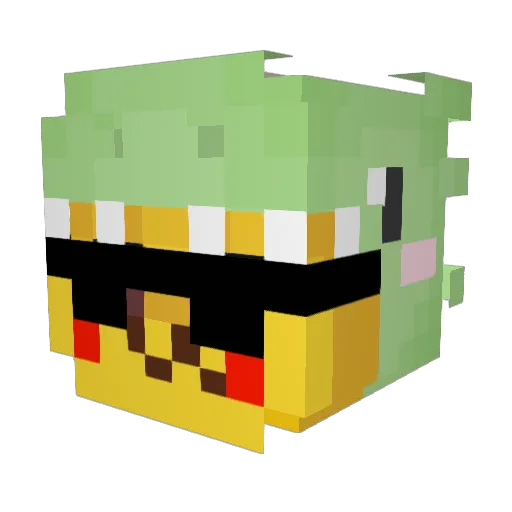 Rawiril69 Minecraft avatar head, 3D render
