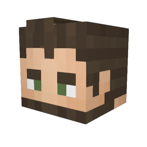 Rawjur Minecraft avatar head, 3D render