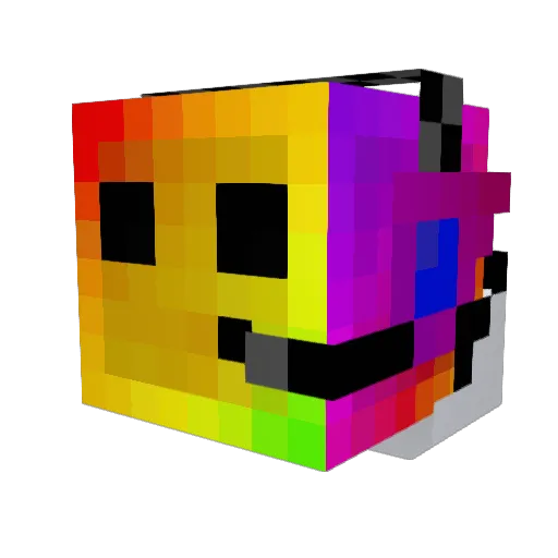 Rawk1 Minecraft avatar head, 3D render