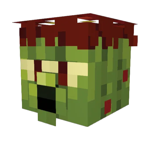 Rawlhand Minecraft avatar head, 3D render