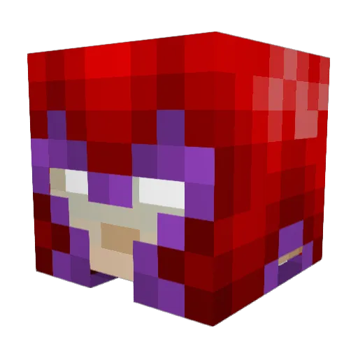Rawmoonkey Minecraft avatar head, 3D render