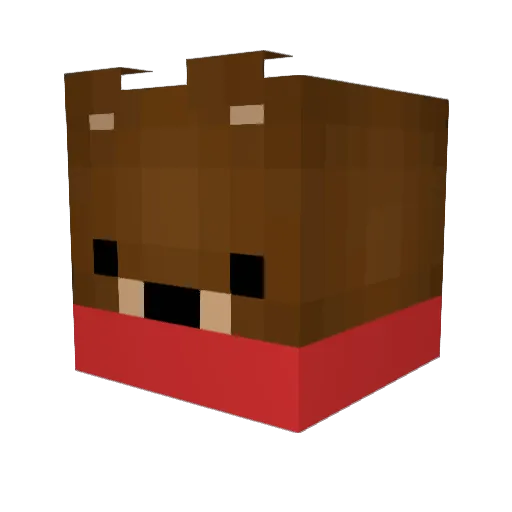 Rawnz Minecraft avatar head, 3D render