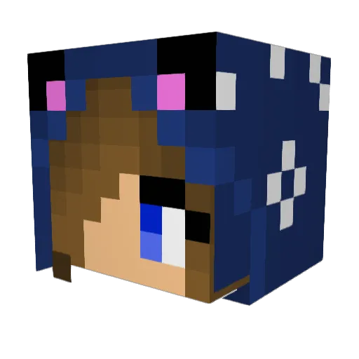 RawrHeather Minecraft avatar head, 3D render