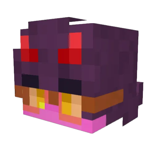RawrItz_DemonYT Minecraft avatar head, 3D render