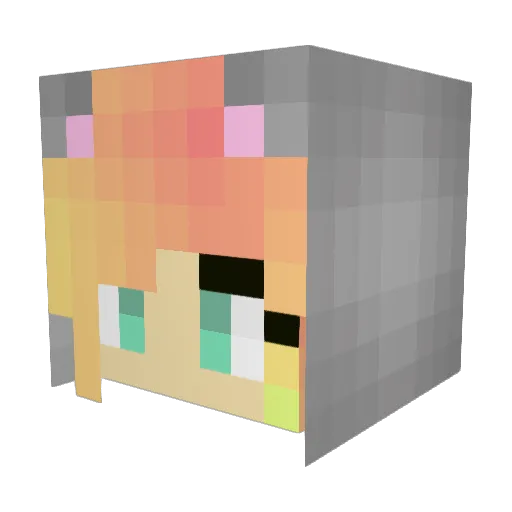 RawrKitty13 Minecraft avatar head, 3D render