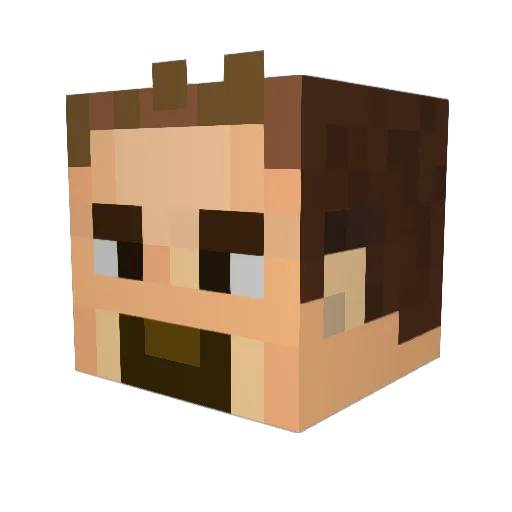 RawrTex Minecraft avatar head, 3D render