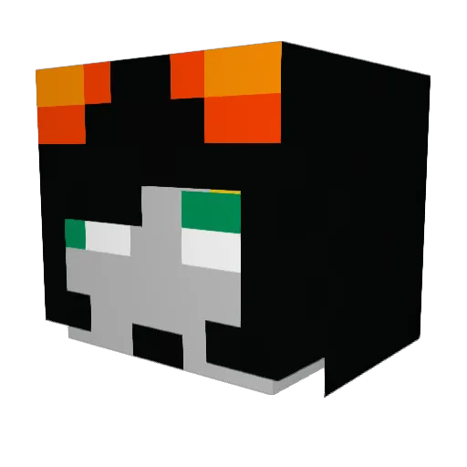 Rawraxily Minecraft avatar head, 3D render