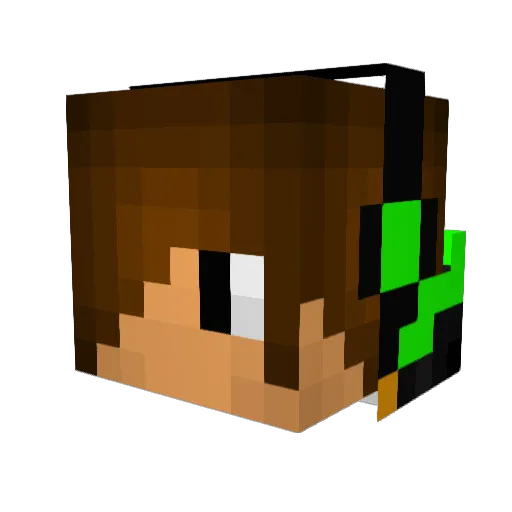 RaxGab Minecraft avatar head, 3D render