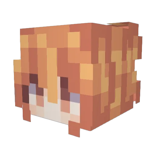Raxamyu Minecraft avatar head, 3D render