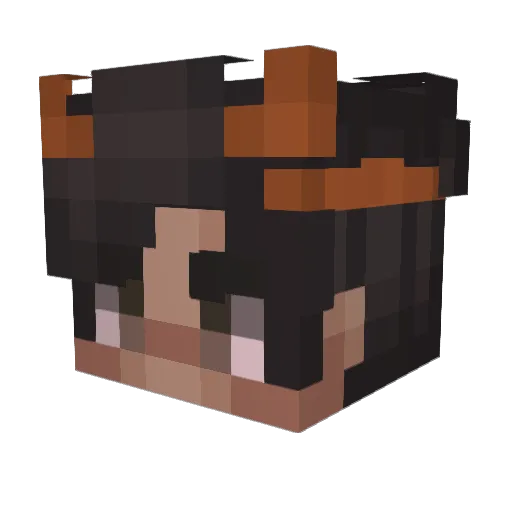 Raxeyt Minecraft avatar head, 3D render