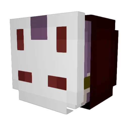 Raxfusedragon Minecraft avatar head, 3D render