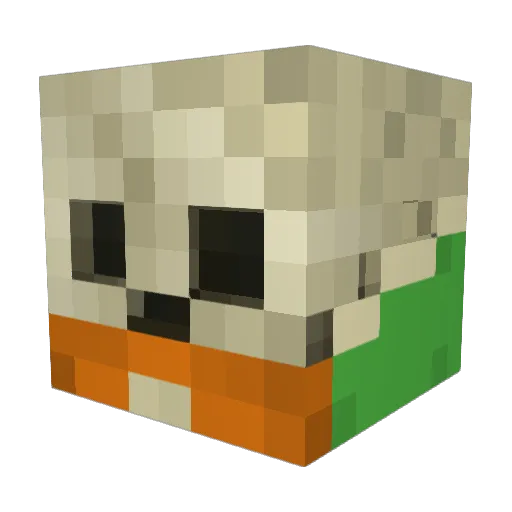 Raxing Minecraft avatar head, 3D render