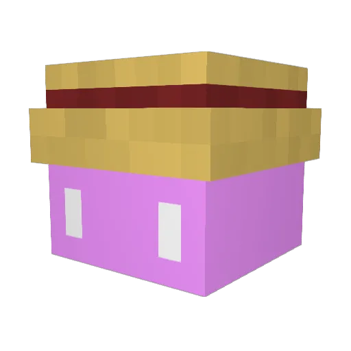 Raxumon Minecraft avatar head, 3D render