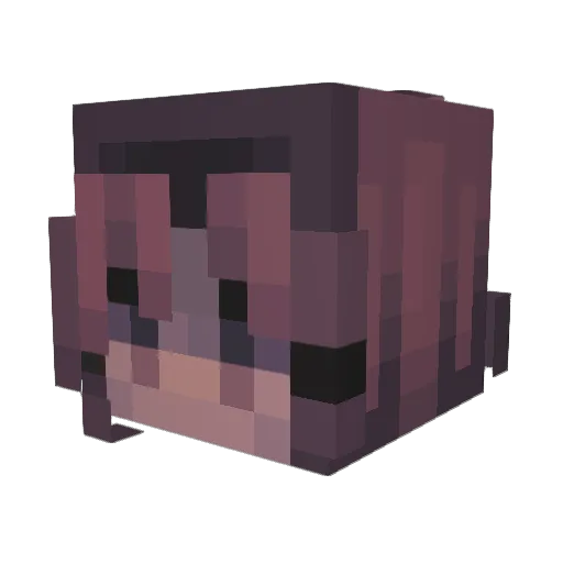 Raxuu Minecraft avatar head, 3D render
