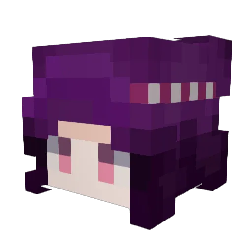 Raxwelle Minecraft avatar head, 3D render
