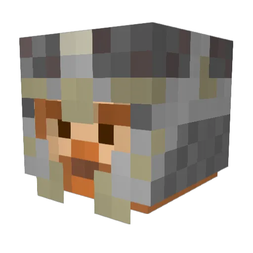 Raxxla Minecraft avatar head, 3D render