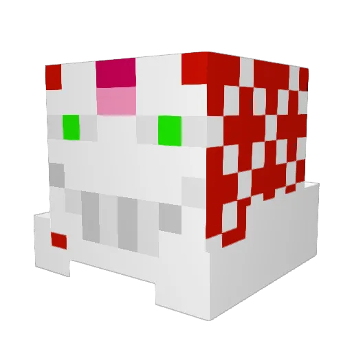 Ray1e Minecraft avatar head, 3D render