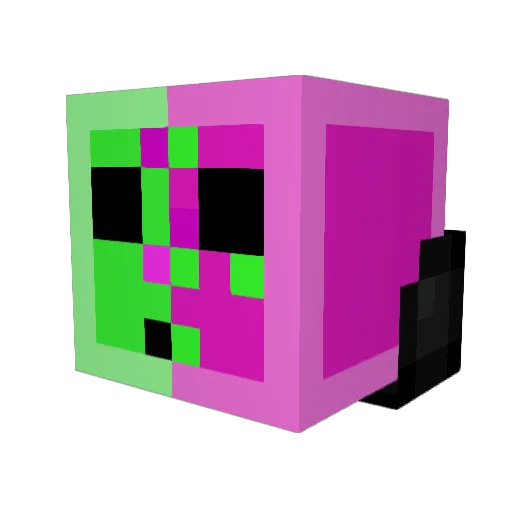 Ray2KZZ Minecraft avatar head, 3D render