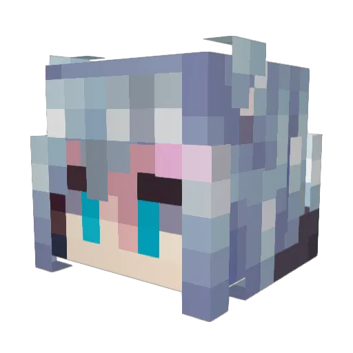 RayAxia Minecraft avatar head, 3D render