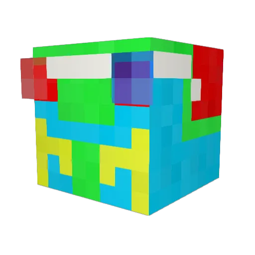 RayDragonfly Minecraft avatar head, 3D render