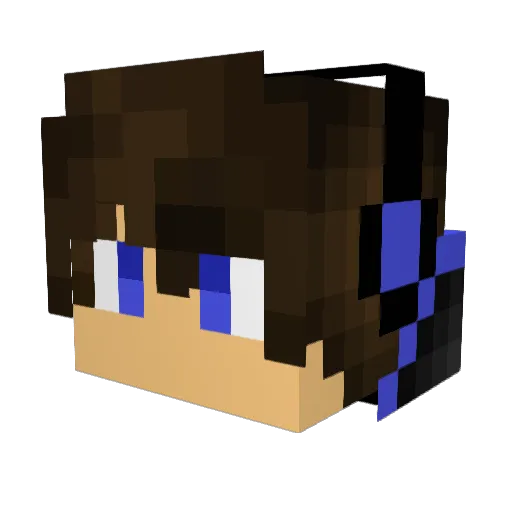 RayKeyYT Minecraft avatar head, 3D render