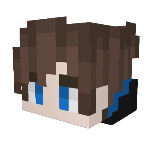 RayOtsuka Minecraft avatar head, 3D render