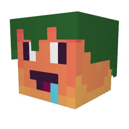 RayRay_Mango Minecraft avatar head, 3D render