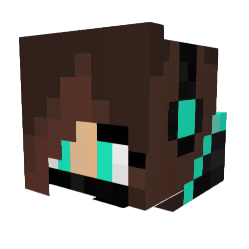 RaySync Minecraft avatar head, 3D render