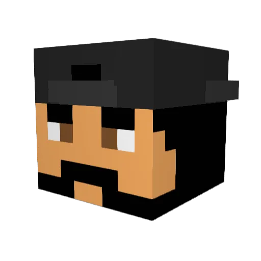 RayTG Minecraft avatar head, 3D render