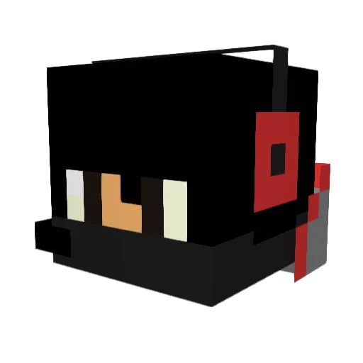 RayThird Minecraft avatar head, 3D render