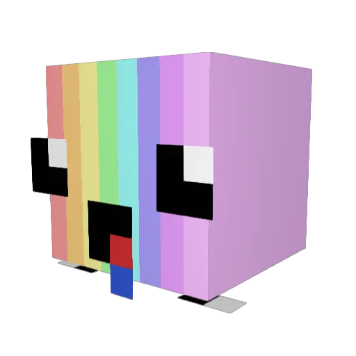 Ray_0302 Minecraft avatar head, 3D render