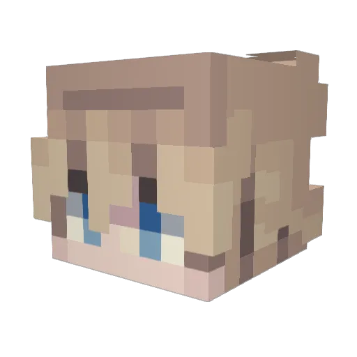 Ray_dla Minecraft avatar head, 3D render