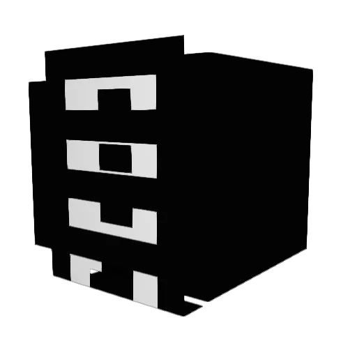 Ray_piro Minecraft avatar head, 3D render