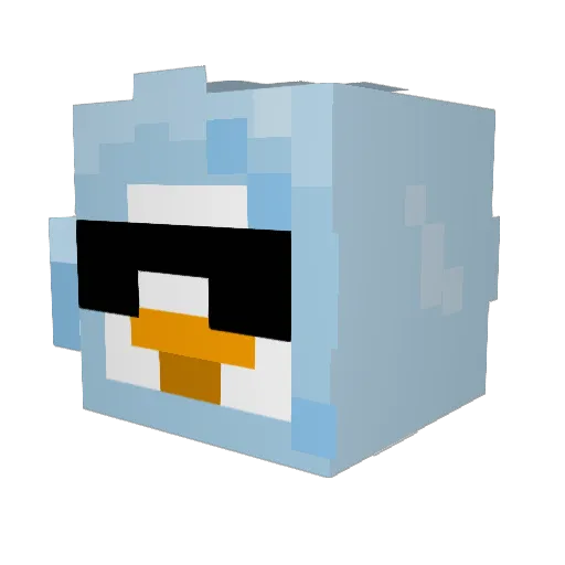 Rayahce Minecraft avatar head, 3D render