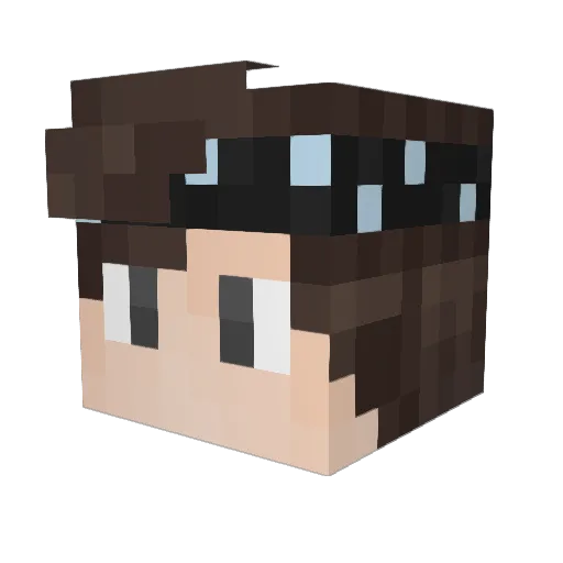Rayankamail Minecraft avatar head, 3D render