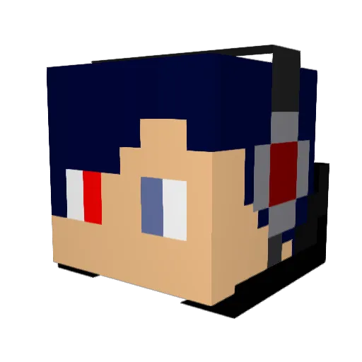 RayathLP Minecraft avatar head, 3D render
