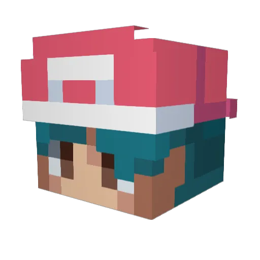 Rayben777 Minecraft avatar head, 3D render