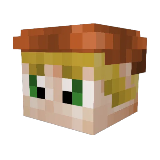 Raybrandt__ Minecraft avatar head, 3D render