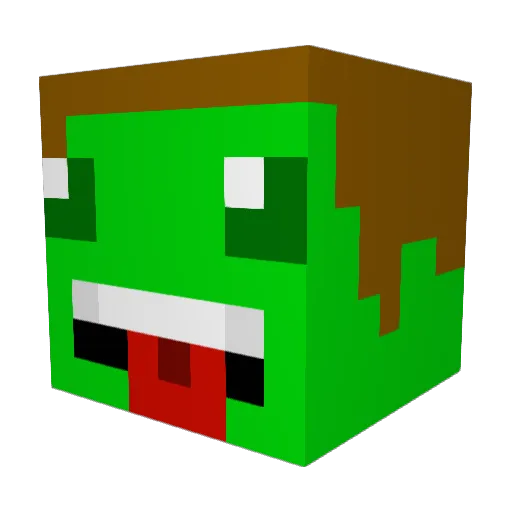 Raybrine Minecraft avatar head, 3D render