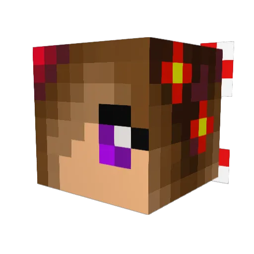 Raybug Minecraft avatar head, 3D render