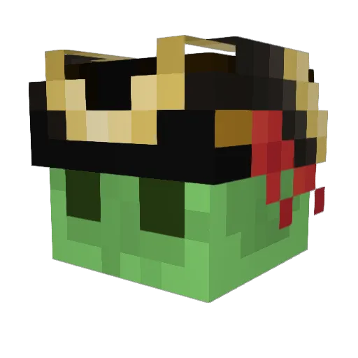 Raycharr Minecraft avatar head, 3D render