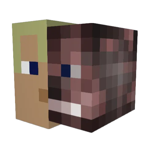 Raycu Minecraft avatar head, 3D render