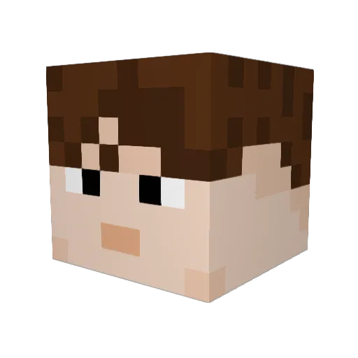 Rayden_Alpax Minecraft avatar head, 3D render