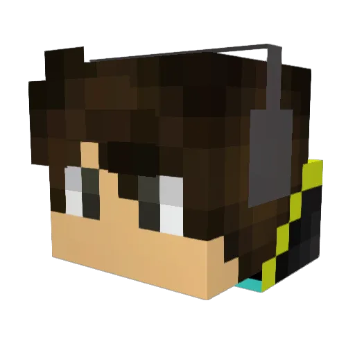 Raydentheray Minecraft avatar head, 3D render