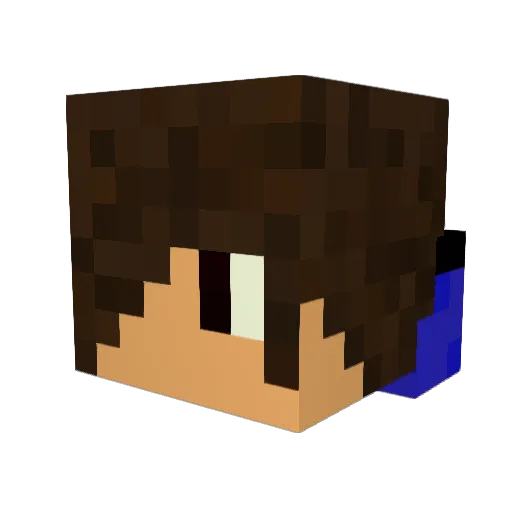 Raydeur07 Minecraft avatar head, 3D render