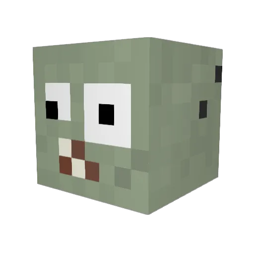 Raydikan Minecraft avatar head, 3D render