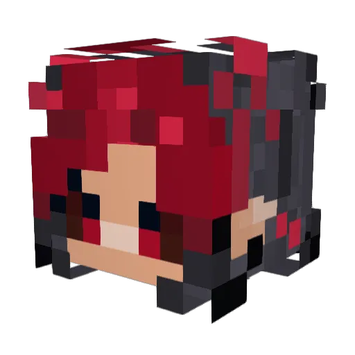 Raydish Minecraft avatar head, 3D render