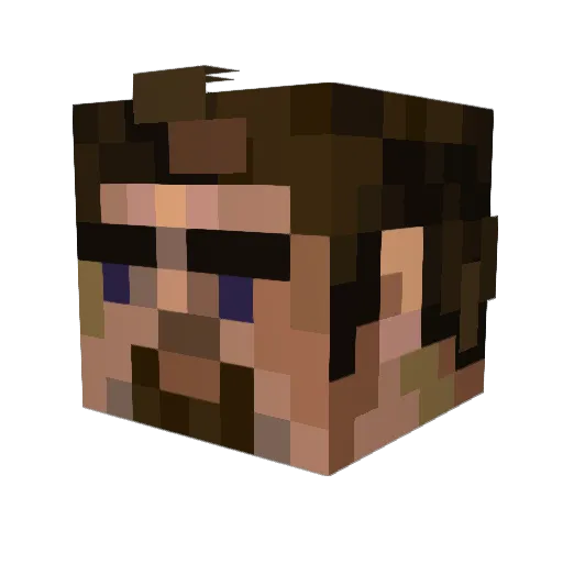 Raydron Minecraft avatar head, 3D render