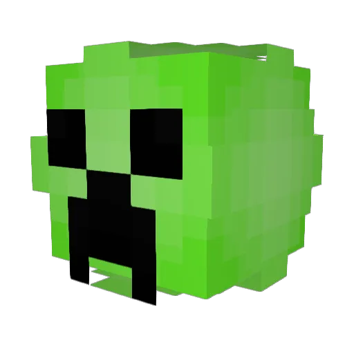 RayeX Minecraft avatar head, 3D render