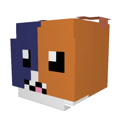 Rayen727 Minecraft avatar head, 3D render
